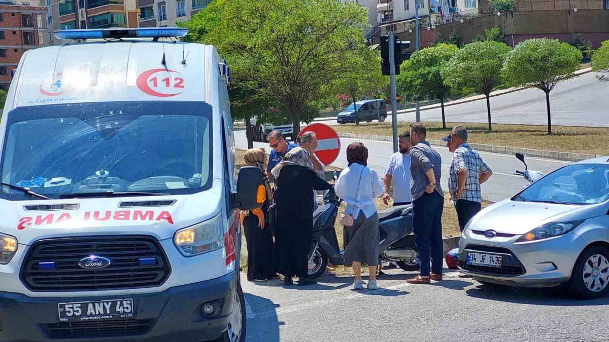 Samsun’da otomobil ile motosiklet çarpıştı: 1 kişi yaralandı